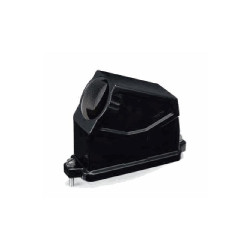 Capot 24B, Alliage de zinc moulé, acier inoxydable, IP68/IP69K, Sortie horizontale, M50